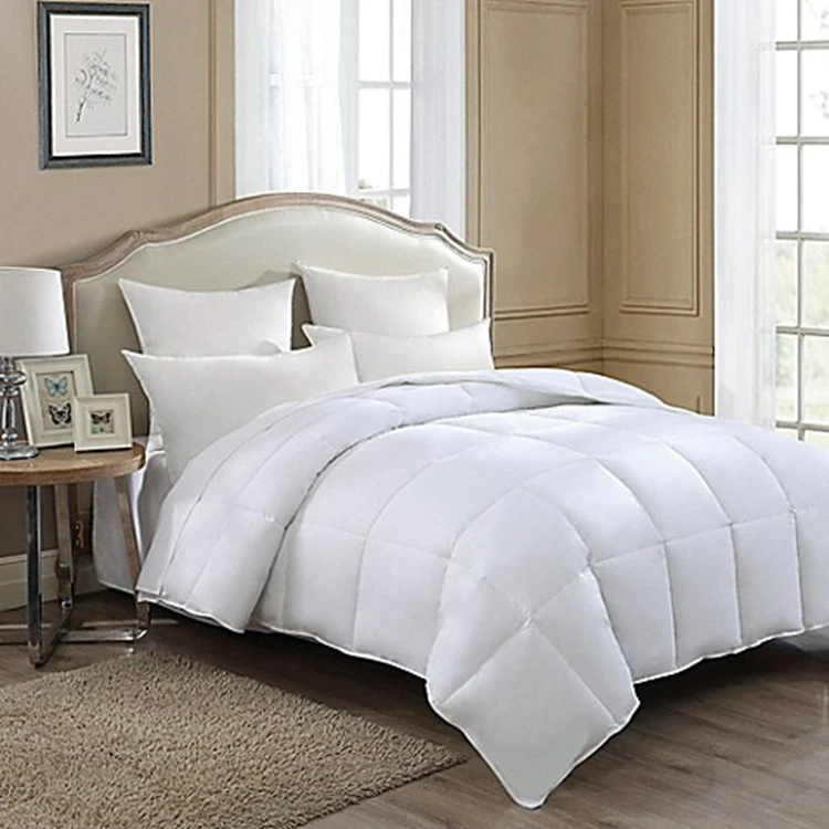 Oeko-Tex quilted comforter white goose feather bedding comforter