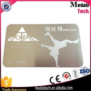 OEM brushed offset printing rose gold VIP metal business card