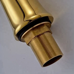 OEM gold sanitary mixer brass taps golden waterfall basin faucet