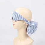 OEM travel kit sleeping eye mask neck pillow 2 in 1 eye mask pillow for Airplanes Cars Office Naps