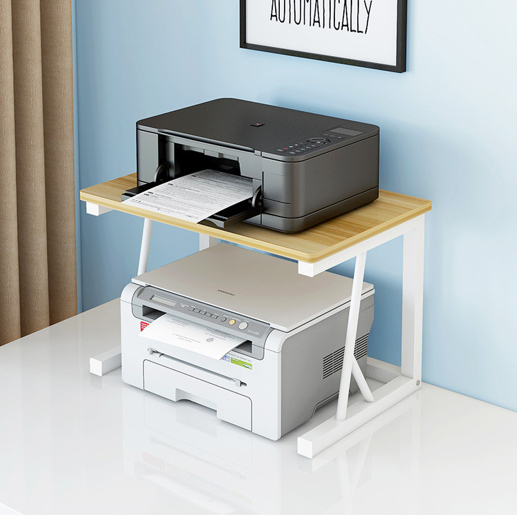 Buy Office Desktop Printer Rack Save Space Heighten Storage Desk Shelf ...