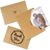 OurWarm  Amazon Hot Sale 8PCS Retro Art Kraft Thank You Card Bulk Greeting Card With Envelopes