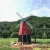 Import outdoor coloured metal windmill for yard garden windmills metal from China