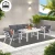 Import Outdoor Furniture Hot Sale Patio Set Aluminium Sofa set with Table and Cushions Porch Chairs for Balcony from China