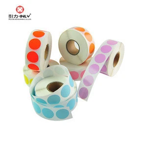 Packaging self adhesive label sticker colorful coding round dot labels