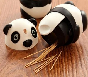 Panda plastic automatic  toothpick holders