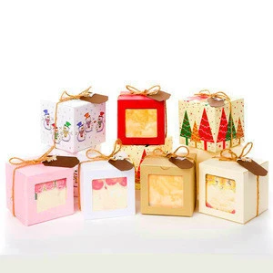 paper gift box different color and pattern fancy design gift christmas candy soap packaging