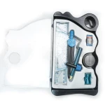 Pencil, Eraser, Protractor, Sharpener, Ruler Squares  Kit Metal Compass  School Study Stationery math sets