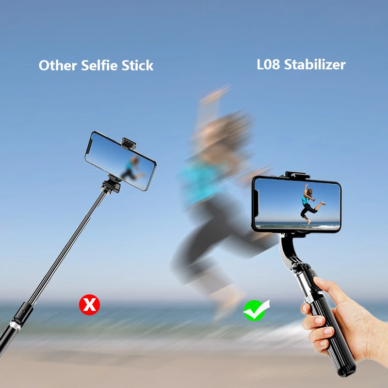 Phone Stabilizer Video Record Universal Handheld Smartphone Gimbal Stabilizers Wireless BT Selfie Stick Vlog Live Stream