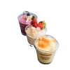 Plastic ice cream yogurt cup for sauce pudding cup disposable