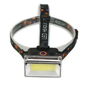 Plastic powerful outdoor rechargeable cob led headlamp