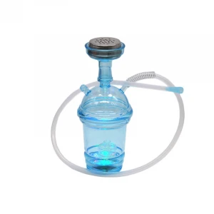 Portable All-In-One Travel Hookah with Hose Charcoal Holder Tong Nargila LED