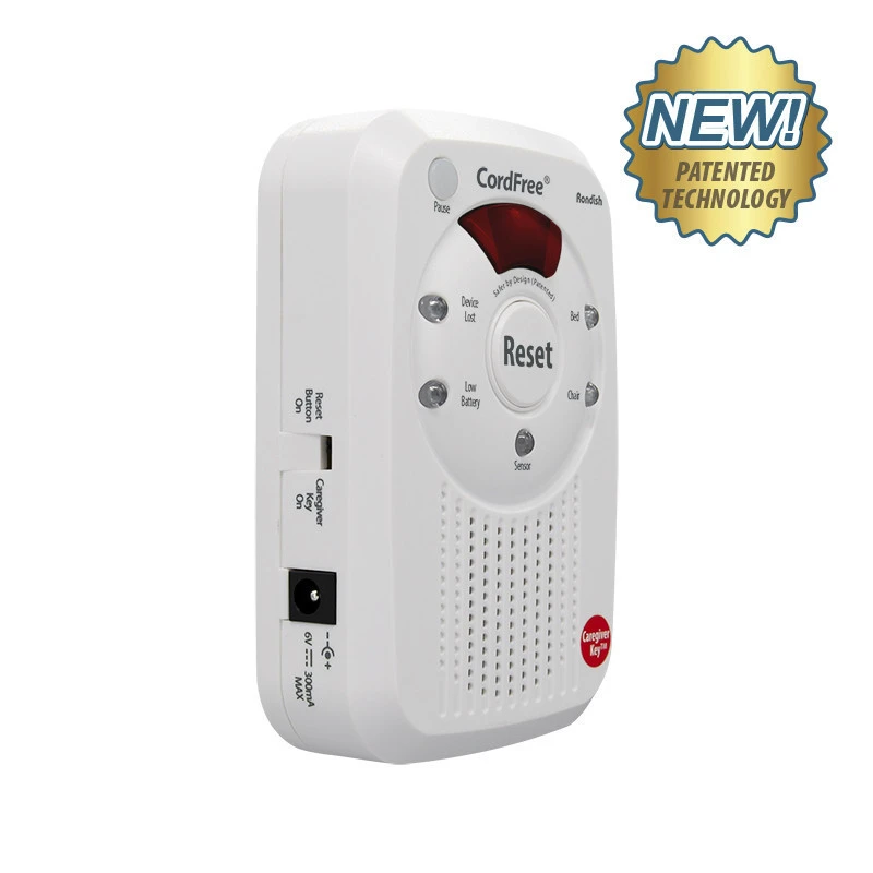 Portable Bed Exit Alarm, Cord Free Fall Alert Device for Senior Home and Nursing Ward.