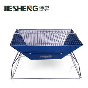 Portable Camping Outdoor Folding Barbecue Grill Shelf Rack Stainless Steel Charcoal Bbq Grill