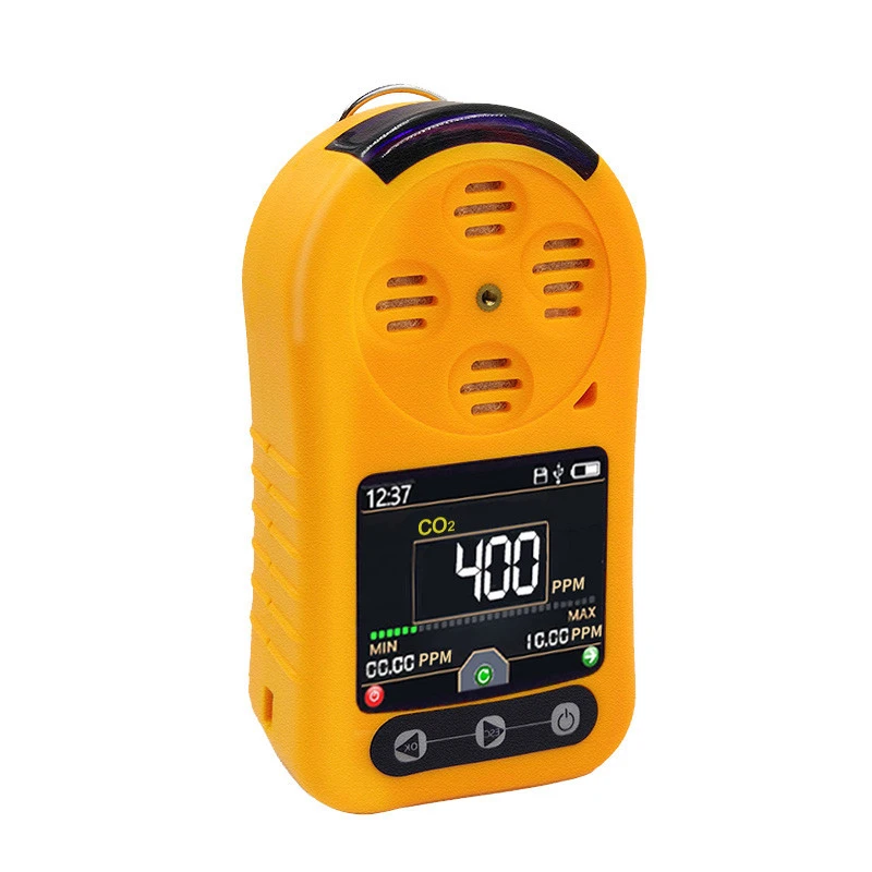 portable carbon dioxide gas detector alarm co2 gas analyzer with LCD