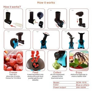 Portable Kitchen Appliances Fruit Ice Cream Maker