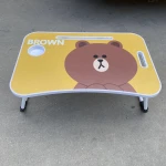 Portable MDF cartoon laptop table foldable computer desk on bed