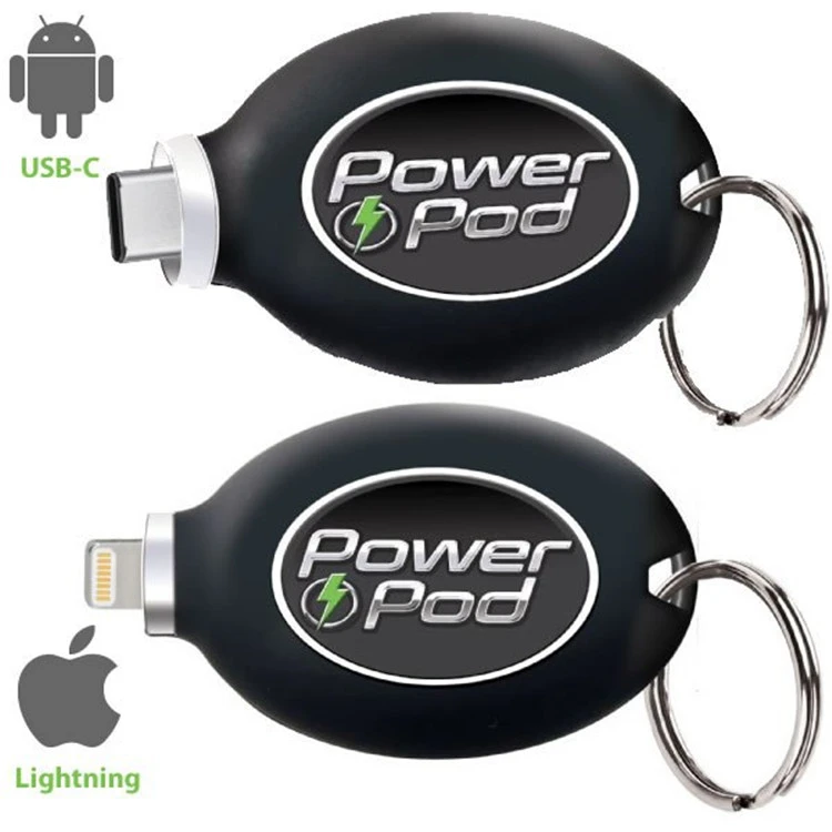 Portable Mini Keychain Power Banks Backup Charge Portable Charger Keychain Emergency Power Bank 800mAh Power Bank pod