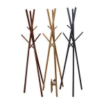 Portable Tree Shaped Hanger Wooden Standing Coat Rack with many hooks