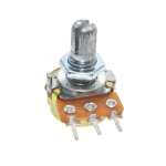 Potentiometer B1K B2K B5K B10K B20K B50K B100K B250K B500K B1M 15mm Shaft With Nuts Washers 3pin WH148
