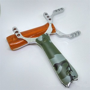 Powerful Sling Shot Aluminium Alloy Slingshot Camouflage Bow Catapult Outdoor Hunting Slingshot Hunt Tool Accessories