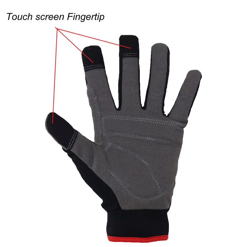 PRI Multi Purpose Microfiber Padded Palm Car repair Touchscreen Other Work Mechanic Gloves