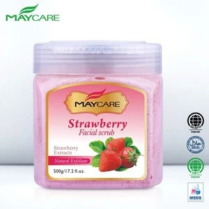 private label natural fruit extract strawberry exfoliating facial scrub