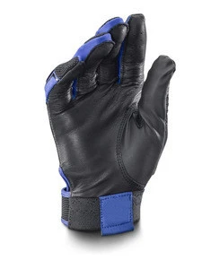 Pro Adult Baseball/Softball Batting Gloves - Black/Black - Large Image and custom print logo