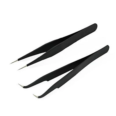 Professional Curve Straight Nail Tweezers for Stone Picking