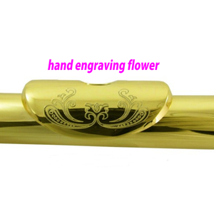 Professional flute, 17 hole open gold plated flute, flute copper-nickel alloy