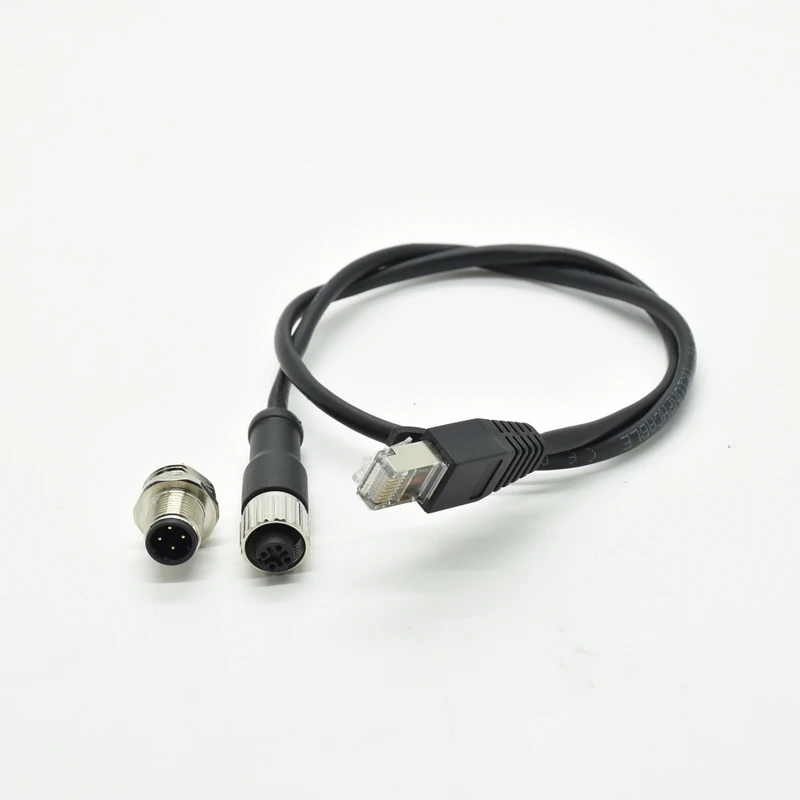 Profinet adapter D code M12 ethernet RJ45 waterproof wire connector IP68