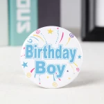Promotional Gift Custom Tinplate Hologram Star Shape Badge