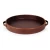 Import PU Leather Round Serving Tray Coffee Tray Decorative Tray with Handles for Home Or Office from China