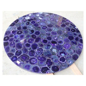 Purple semi precious stone crafts for home decoration slab amethyst slab