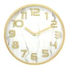 Qingfeng New Fashion Home Decorative Wood Craft Wall Clock With 3D Numbers