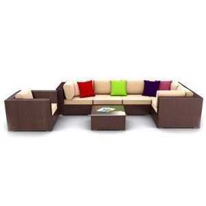 Quickest Delivery Time Customized Design Outdoor Rattan Sofa, Cheap Rattan Garden Sofa
