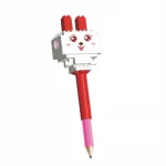 Rabbit with Pen Pencil Sharpener Block Construction Building Blocks Pen Toy Brick Educational Toys for Kids