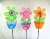 Rainbow Wind Spinner Sunflower Double Layers 3D Colorful Funny Windmill for Yard Garden