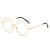 Import Ready Goods Fashion Metal Round Vogue OEM Logo Clear Lenses Women Wholesale Eyeglasses Frames Eyewear 8931C from China