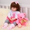 Realistic Touch Pvc Real Lifelike Poseable Girl Dress Pink Pee Zero Pam Newborn Reborn Baby Doll