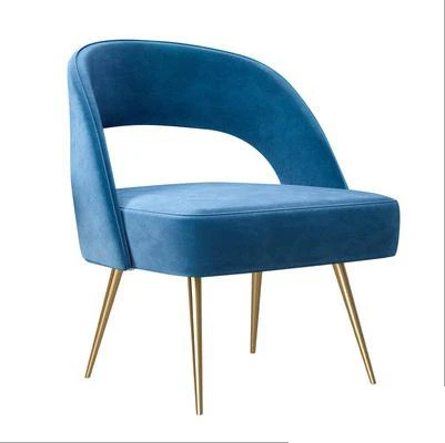 Reclining fabric dining armless chair italian design