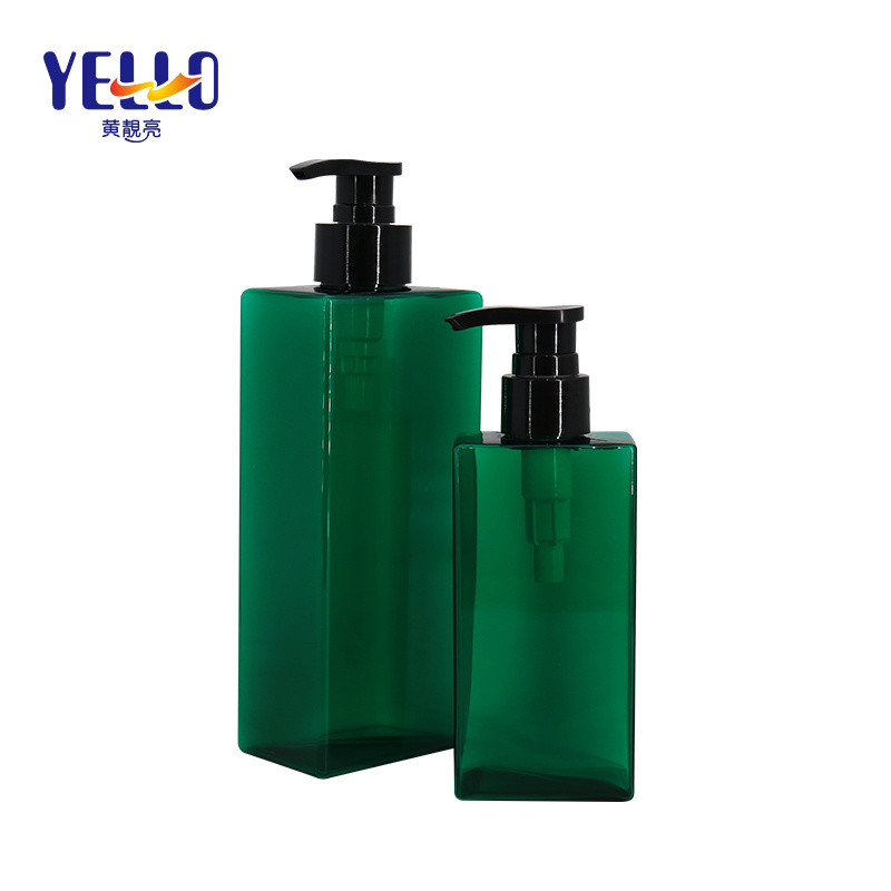 Rectangular Empty 200ml 400ml PETG Plastic Shampoo Dispenser Lotion Bottle