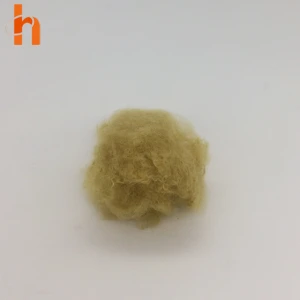 Recycled synthetic polyester fiber for wool spinning