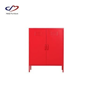 red metal furniture sideboard