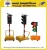 Import red yellow green Solar mobile single side three tubes light traffic solar mobile traffic light from China
