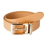 Replacement Genuine Leather Beige White Designer Golf Leather Belt Men