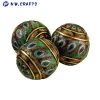 Resin Arts Painted Ball Peacock Feathered Orbs Decorative Accent Balls Decor Accessories
