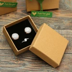 Retro kraft paper jewelry box ring necklace pendant jewelry packaging box wholesale spot