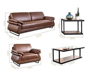 Retro Leather sofa loveseat 3 seater apartment bedroom Cafe Bar Nordic home furniture living room office bridgewater sofas
