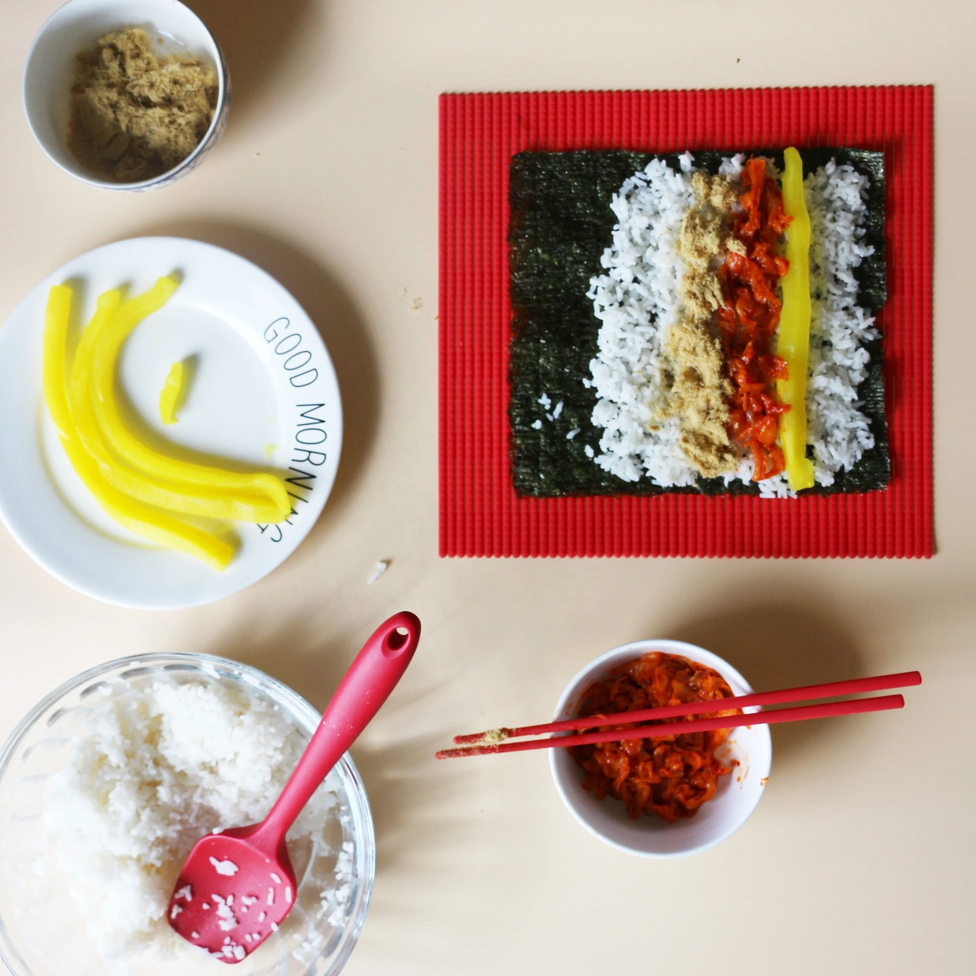 Rice Sushi Making Kit Rolling Mat Wholesale Japanese Non- Stick Silicone Food Grade Silicone,silicone Rubber Customized